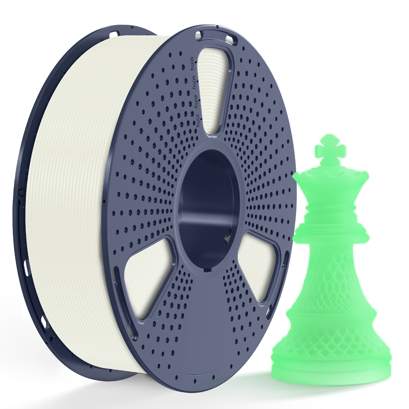 Sunlu PLA Glow in the Dark Filament White (White to Green) 1.75mm 1kg