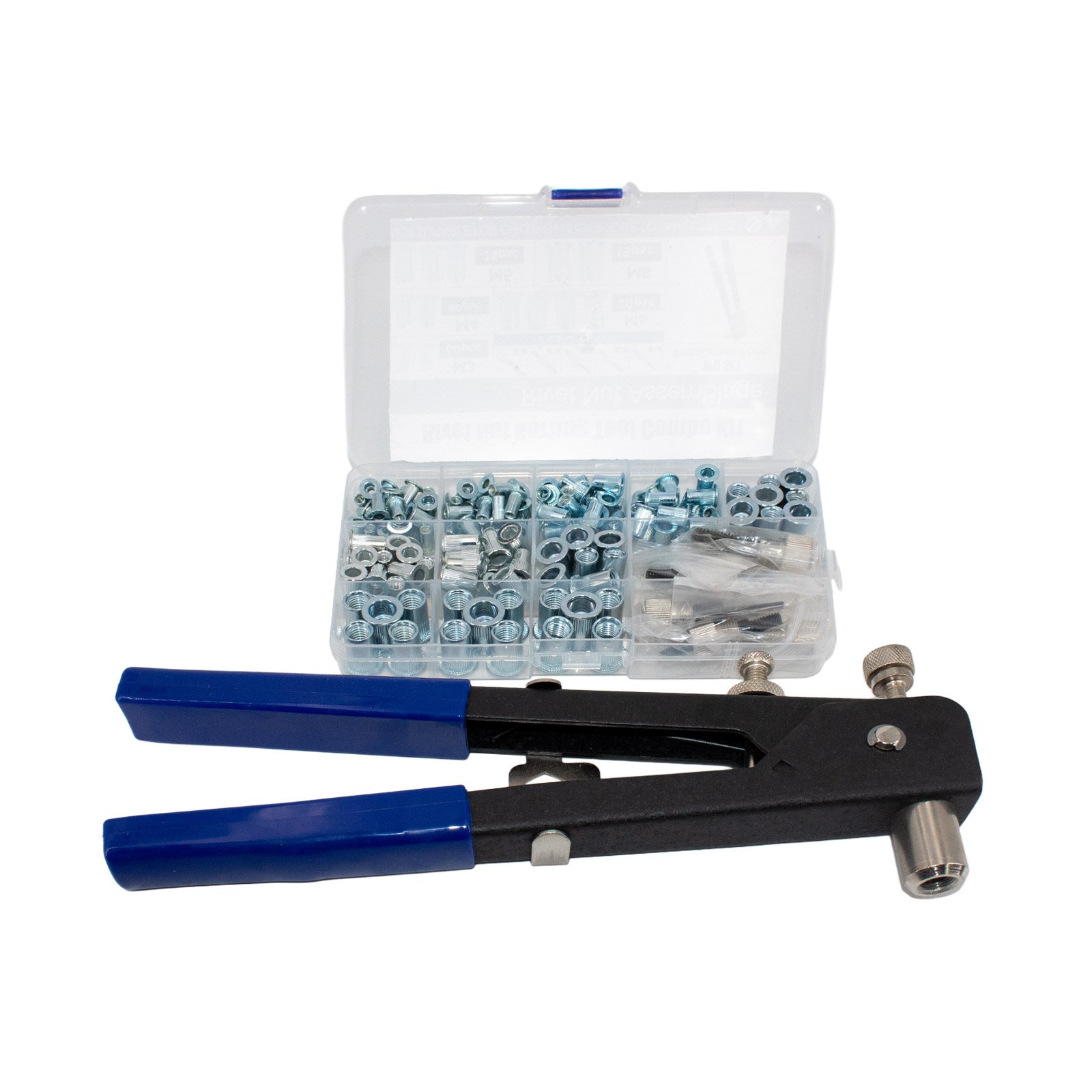 Nietmuttern Sortiment 180 Stk M3/M4/M5/M6/M8 mit Nietmutternzange