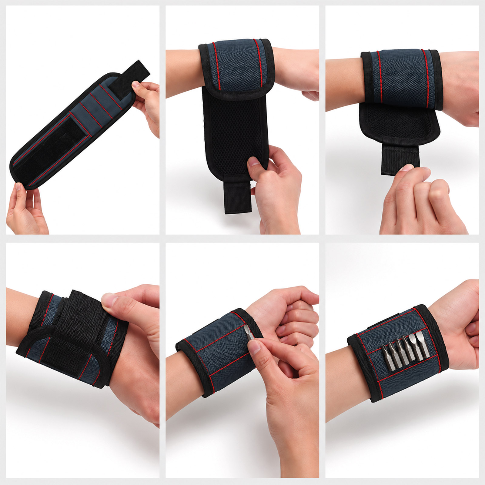 Magnetisches Werkzeug-Armband mit 15 Magneten