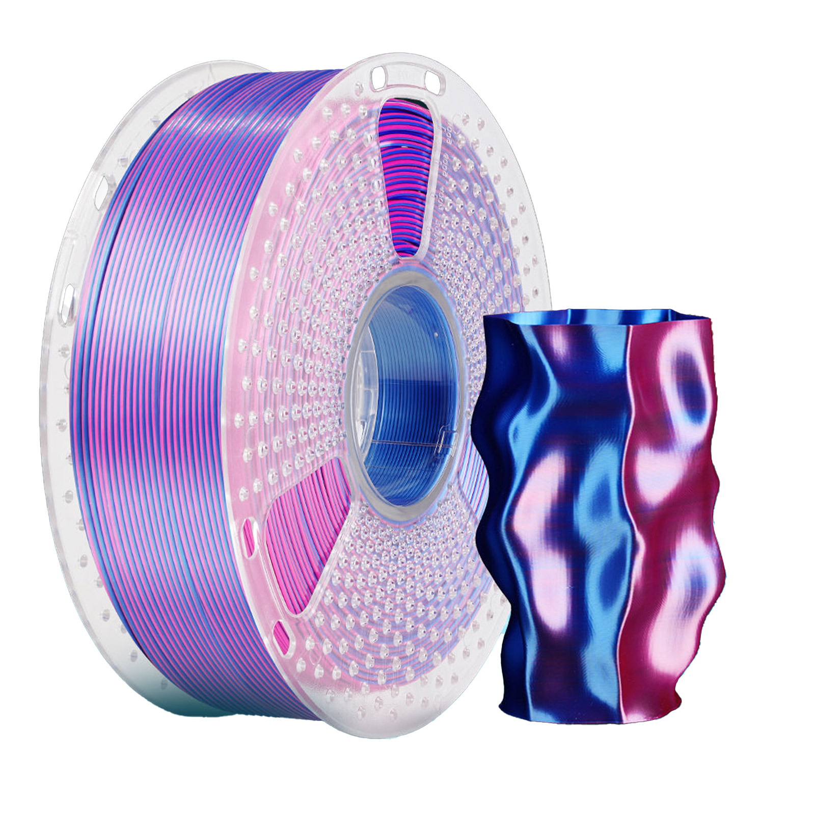yourDroid DualColor Biosilk PLA+ Filament Rot/Blau 1.75mm 1kg