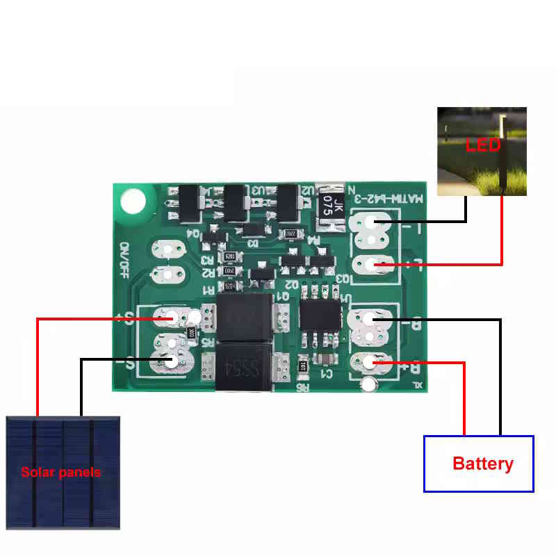 Solar Lademodul 1000mA 3.7V für LED-Beleuchtung