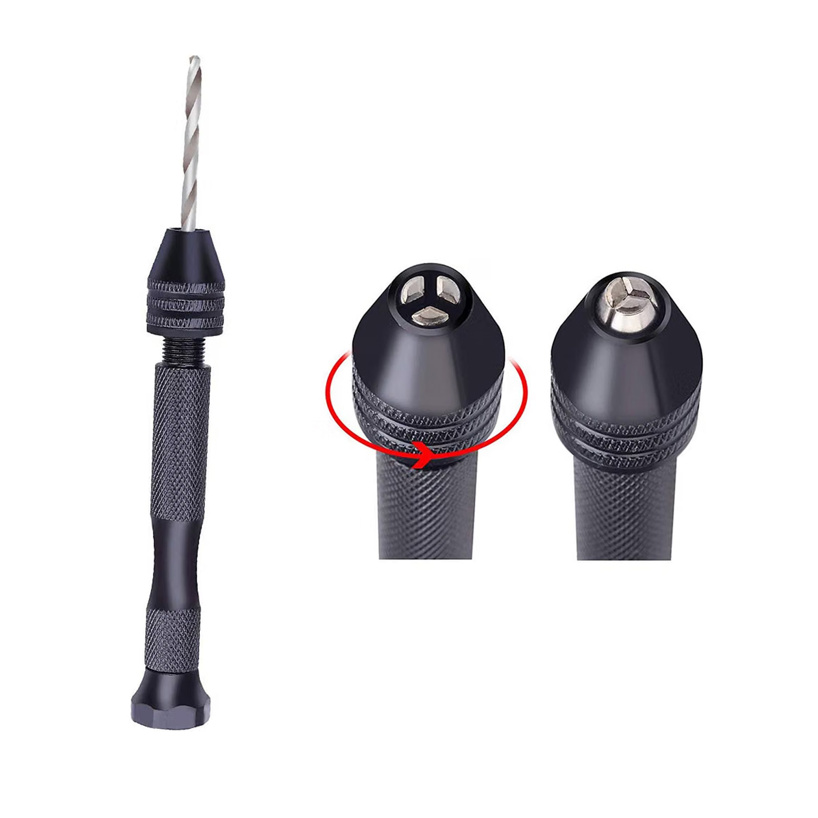 Mini Handbohrer Set mit 10 Spiralbohrer 0,8–3,0 mm für Holz & Modellbau