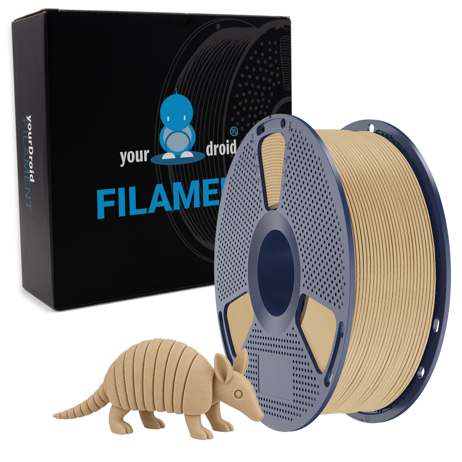 yourDroid PLA Holz-Filament Ahorn-Optik 1,75 mm 1 kg