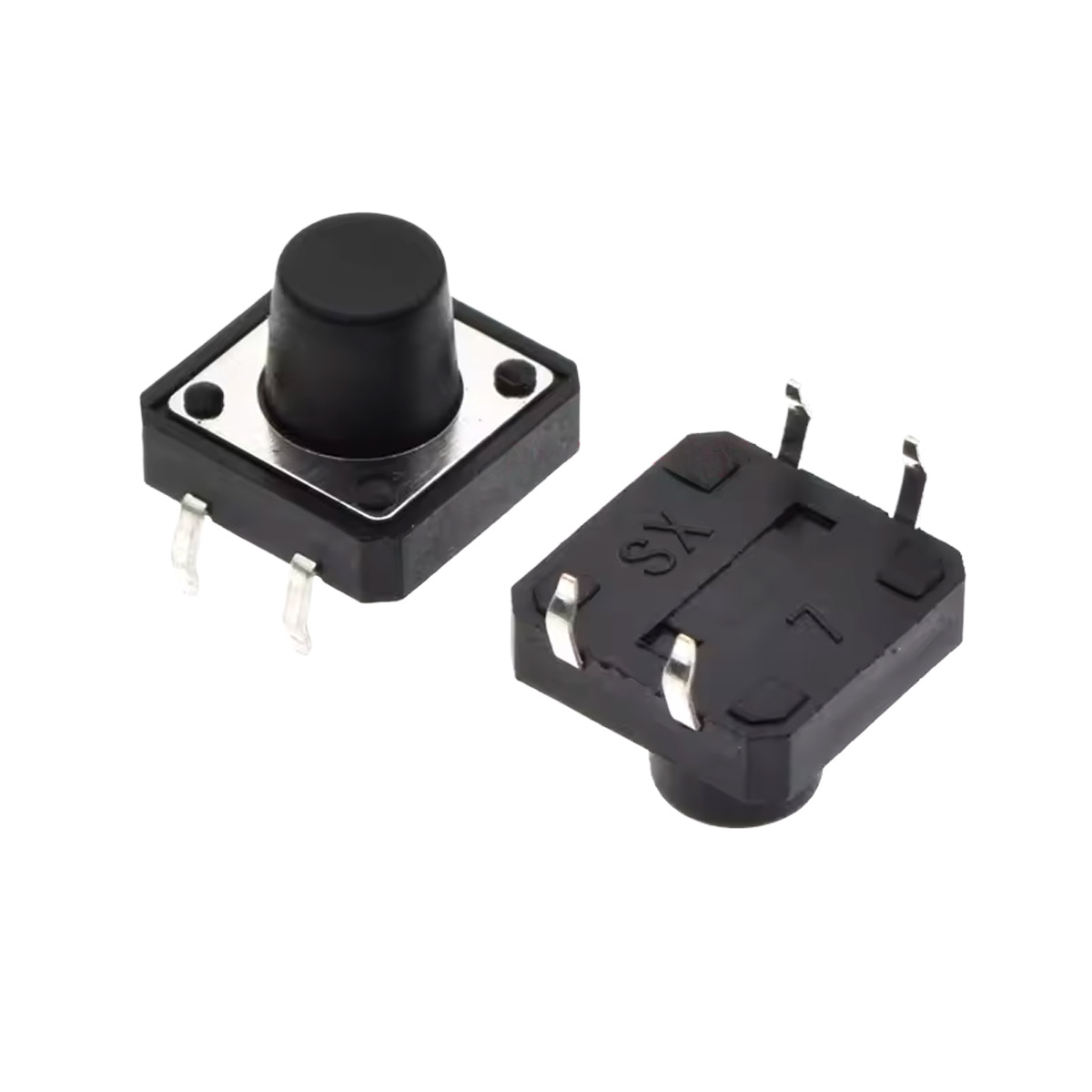 10x Mikrotaster 12×12×8mm THT – Drucktaster mit 4 Pins für Breadboard und Leiterplatten