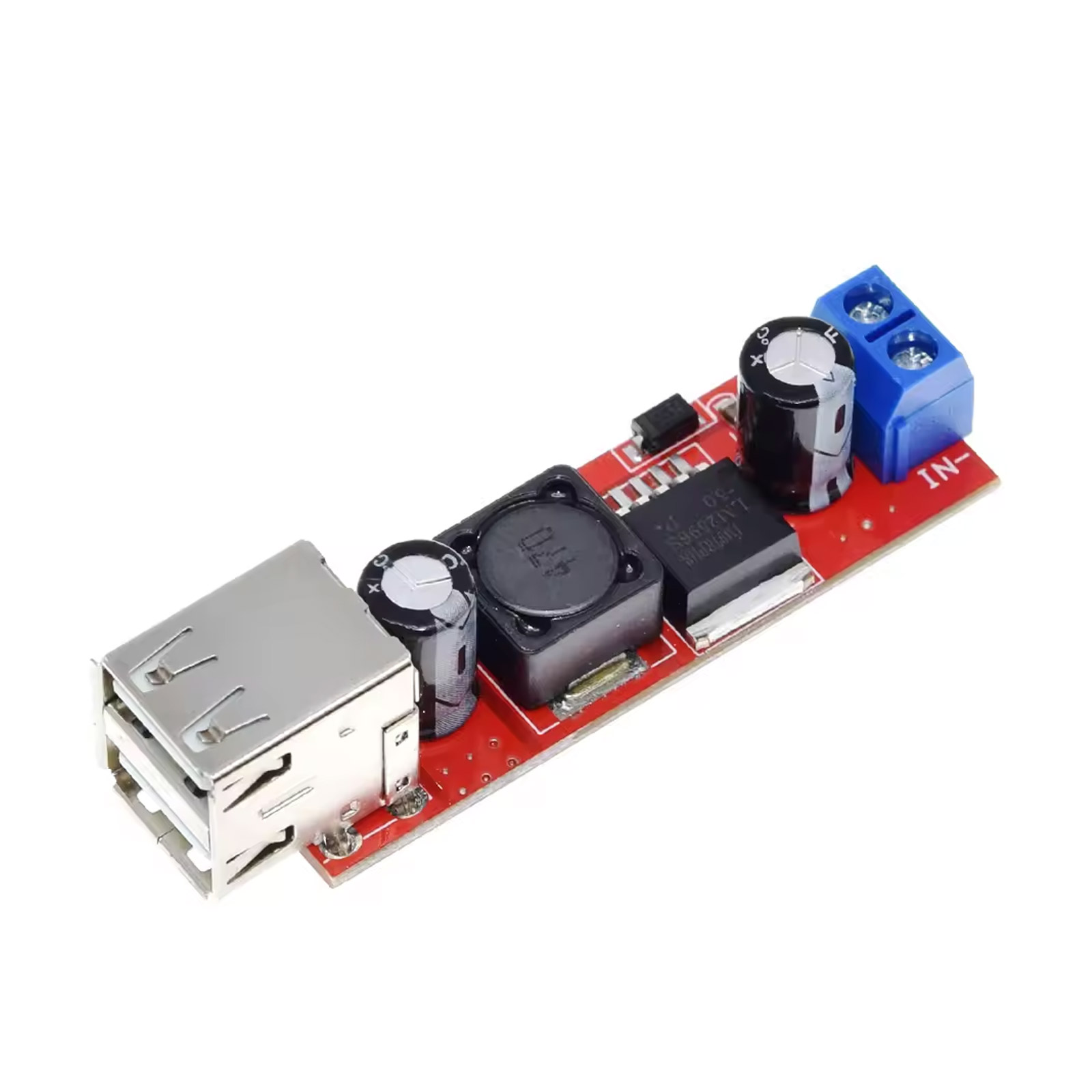 LM2596 DC-DC Step-Down Spannungsregler 6–40V auf 5V – 3A mit Dual USB