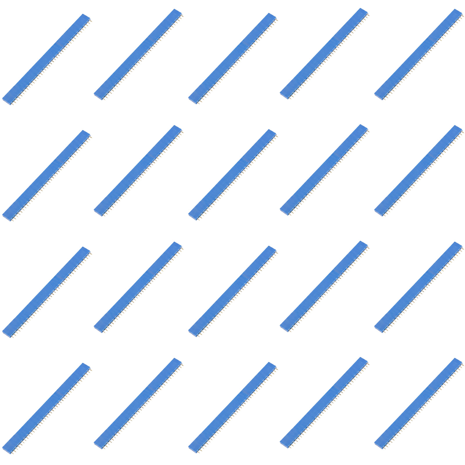 20x Buchsenleiste 40-polig 2,54mm blau
