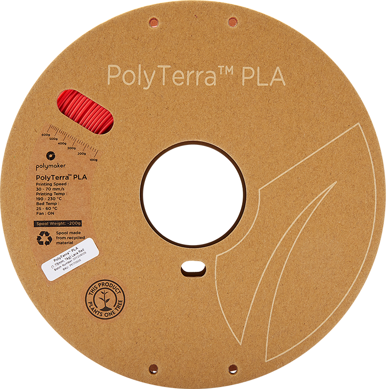 Polymaker PolyTerra PLA Filament Lava Red 1.75mm 1kg