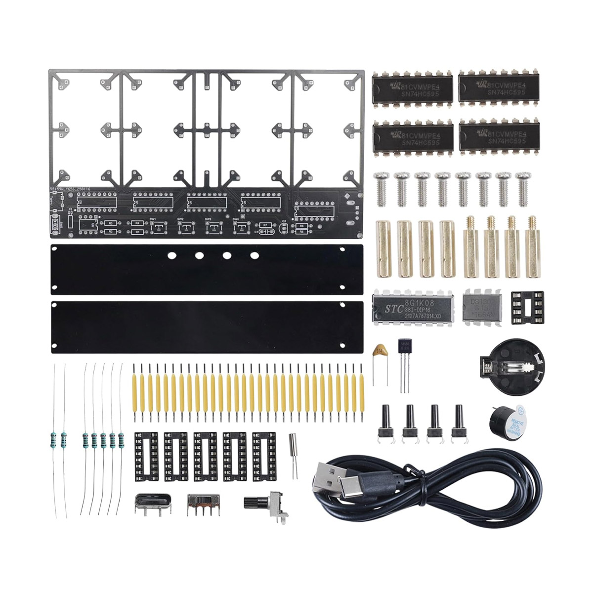 Bausatz 4-Bit Digitaluhr Helligkeitsregelung & Weckfunktion