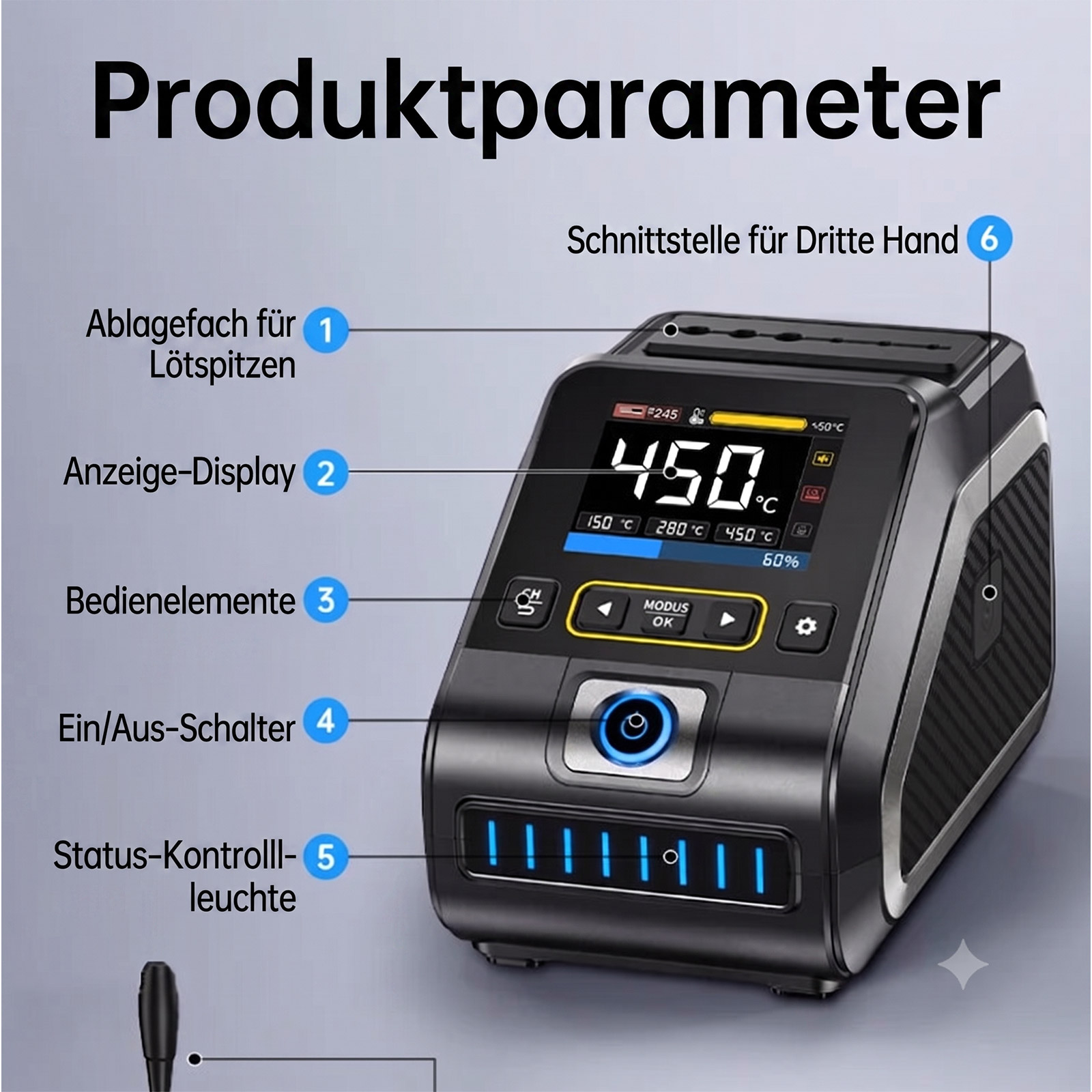 FNIRSI Lötstation DWS-200 F245 Plus 200W
