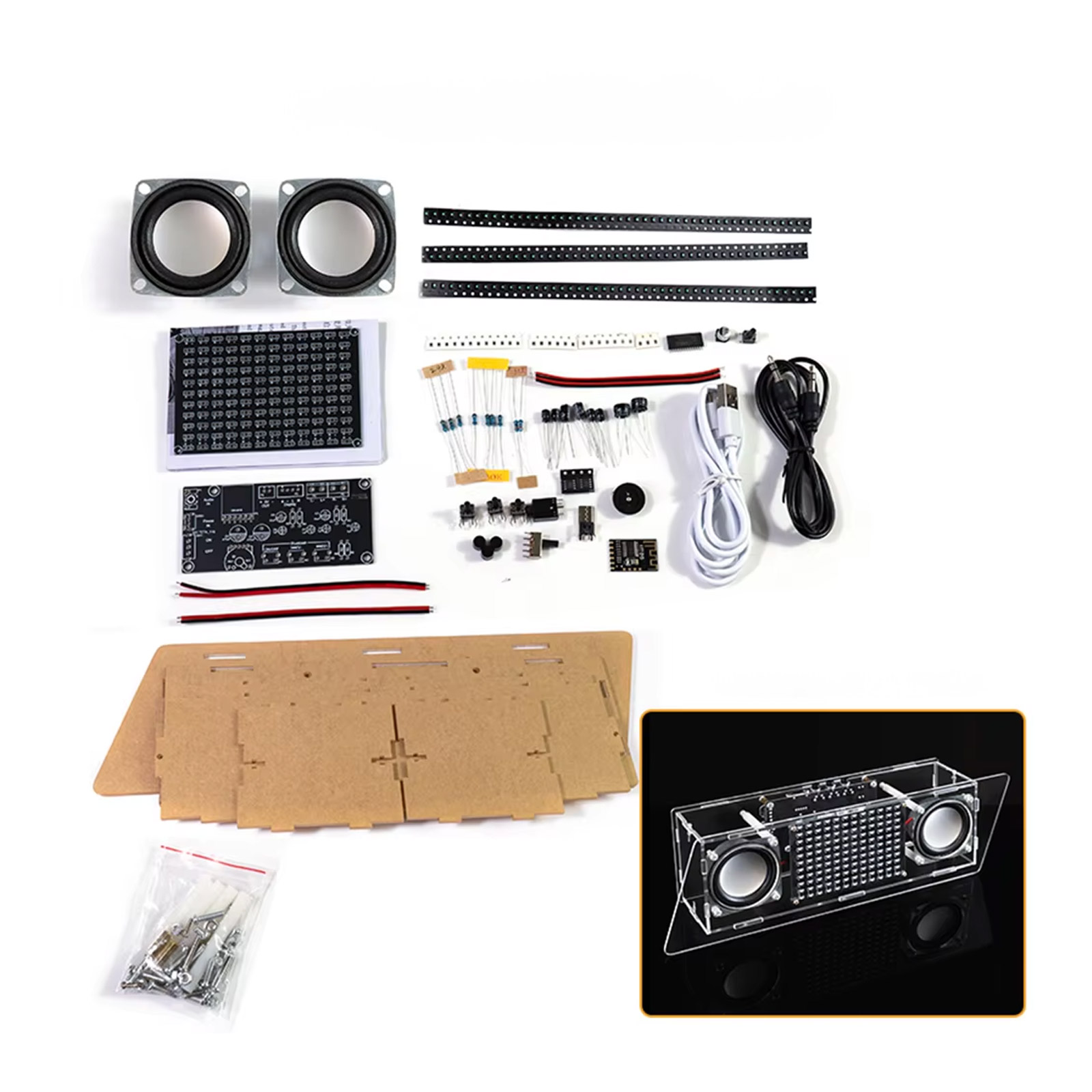Bausatz: DIY Bluetooth Stereo-Lautsprecher mit Musik-Spektrum