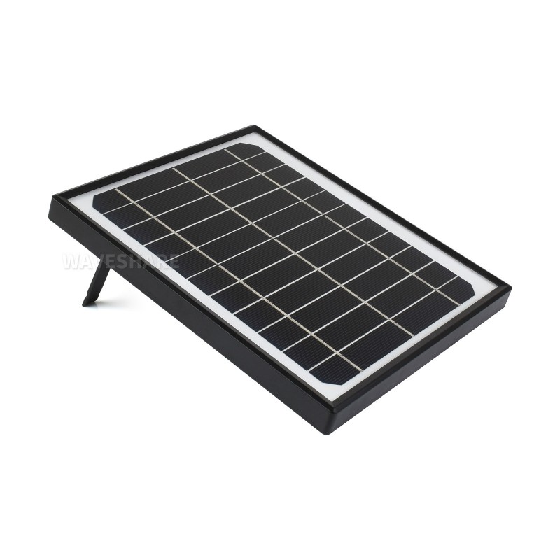 Waveshare Monokristallines Silizium-Solarpanel 5,5V 6W Wasserfest mit Ständer