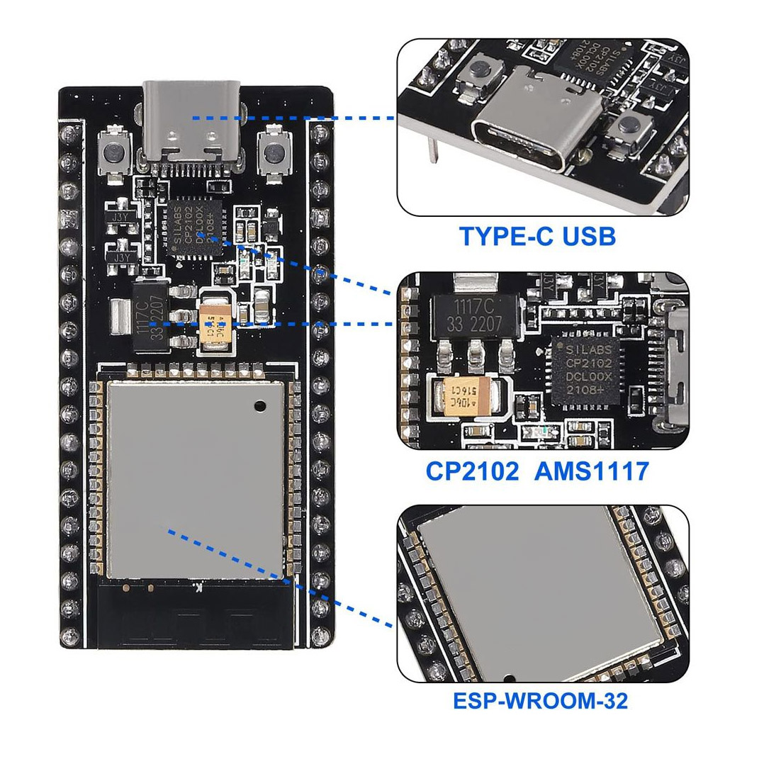 NodeMcu ESP32 USB-C 38 Pin
