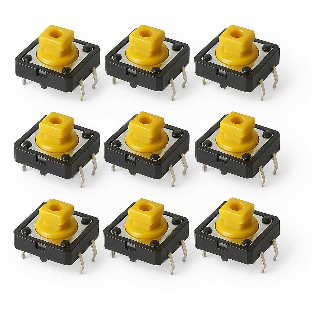 10x Taster Druckknopf Microtaster 12x12x7,3mm THT