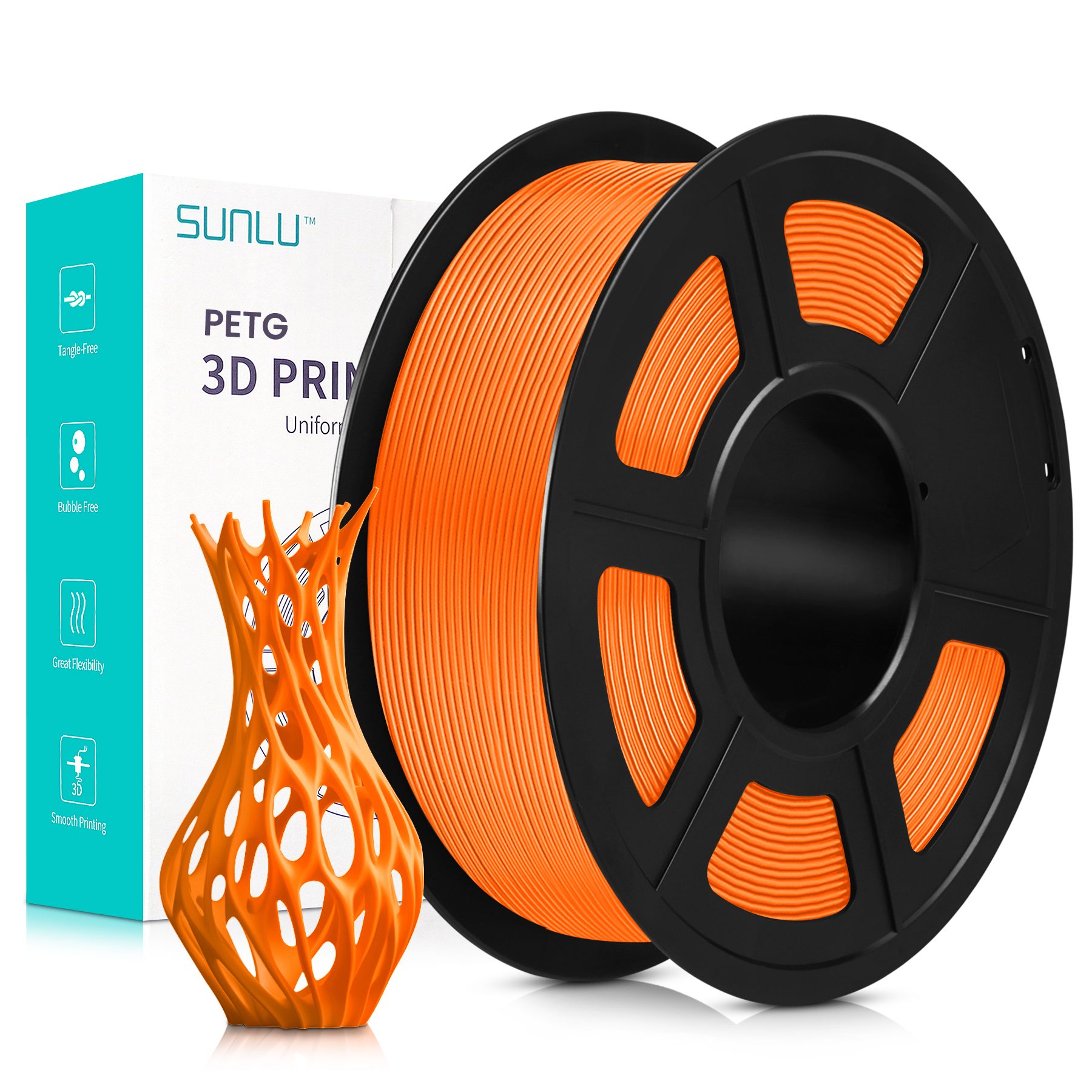 Sunlu PETG Filament Orange 1.75mm 1kg