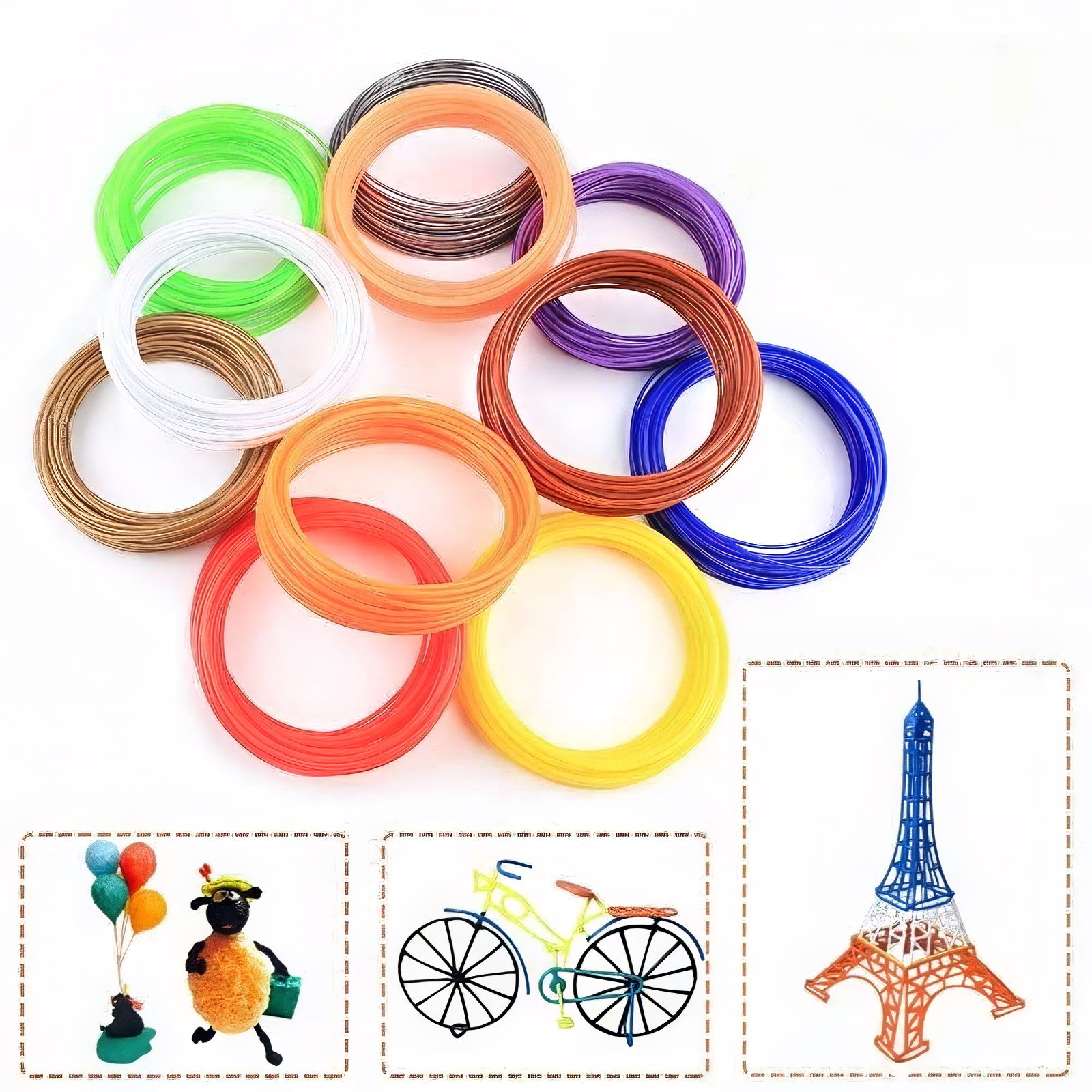 Sunlu 3D Pen Filament 20 colors 10m