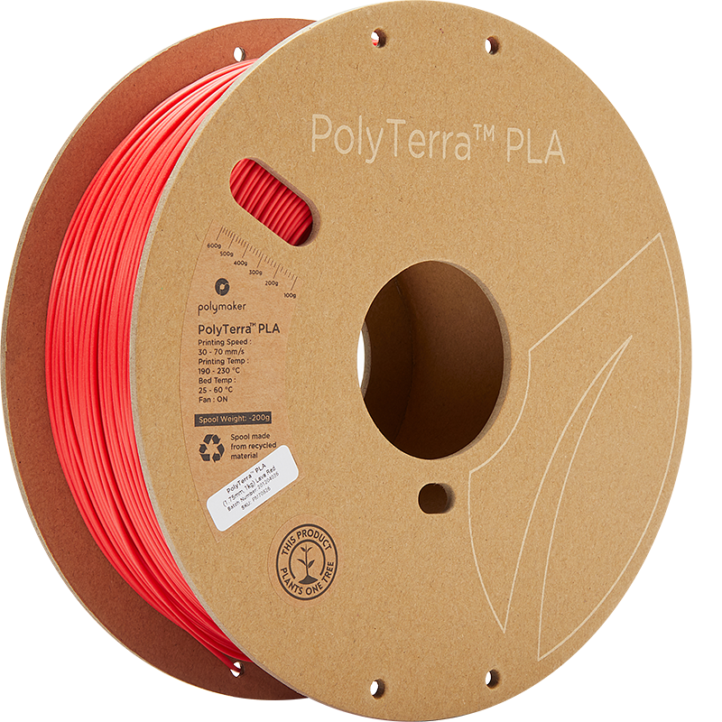 Polymaker PolyTerra PLA Filament Lava Red 1.75mm 1kg