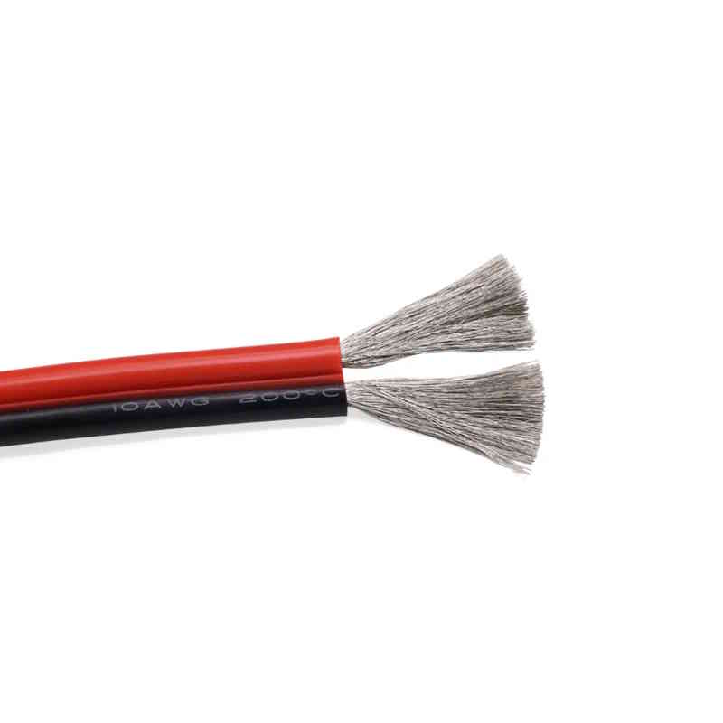 1 Meter Silikonkabel 24 AWG flexibel Schwarz+Rot