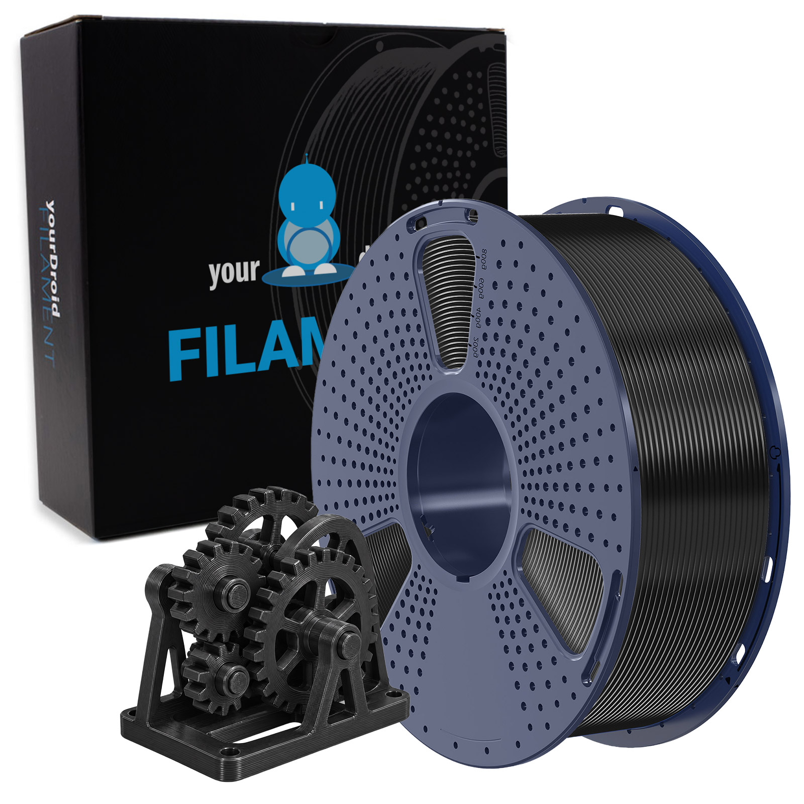 yourDroid TPU 90A Filament Schwarz 1.75mm 1kg