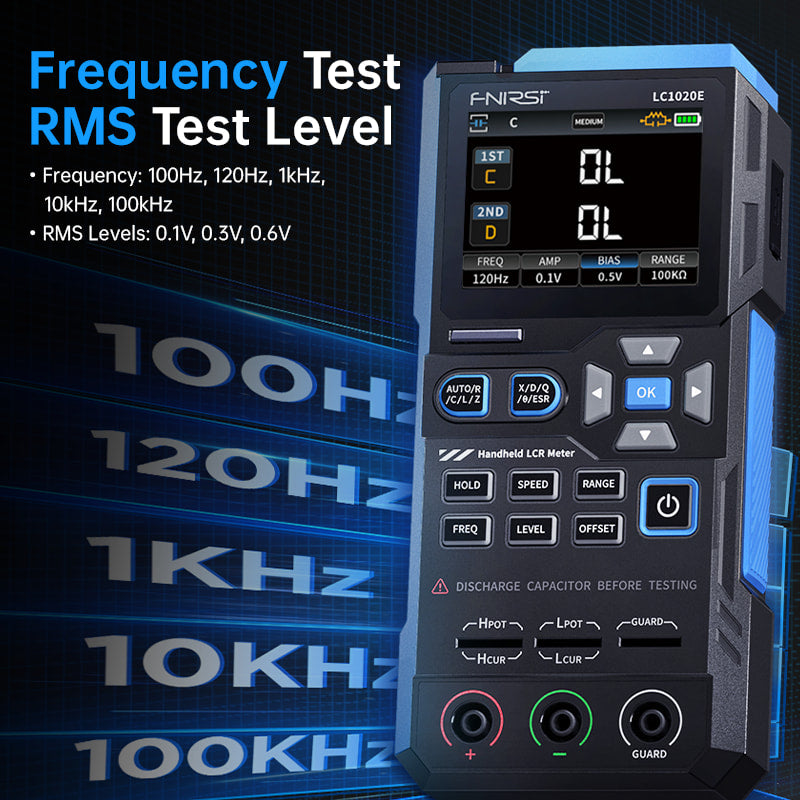 FNIRSI LC1020E Bauteiltester – LCR-Messgerät für Widerstand, Induktivität und Kapazität
