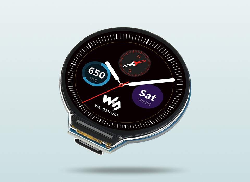 Waveshare RP2040 Board mit 1,28" Display 240x240 Rund