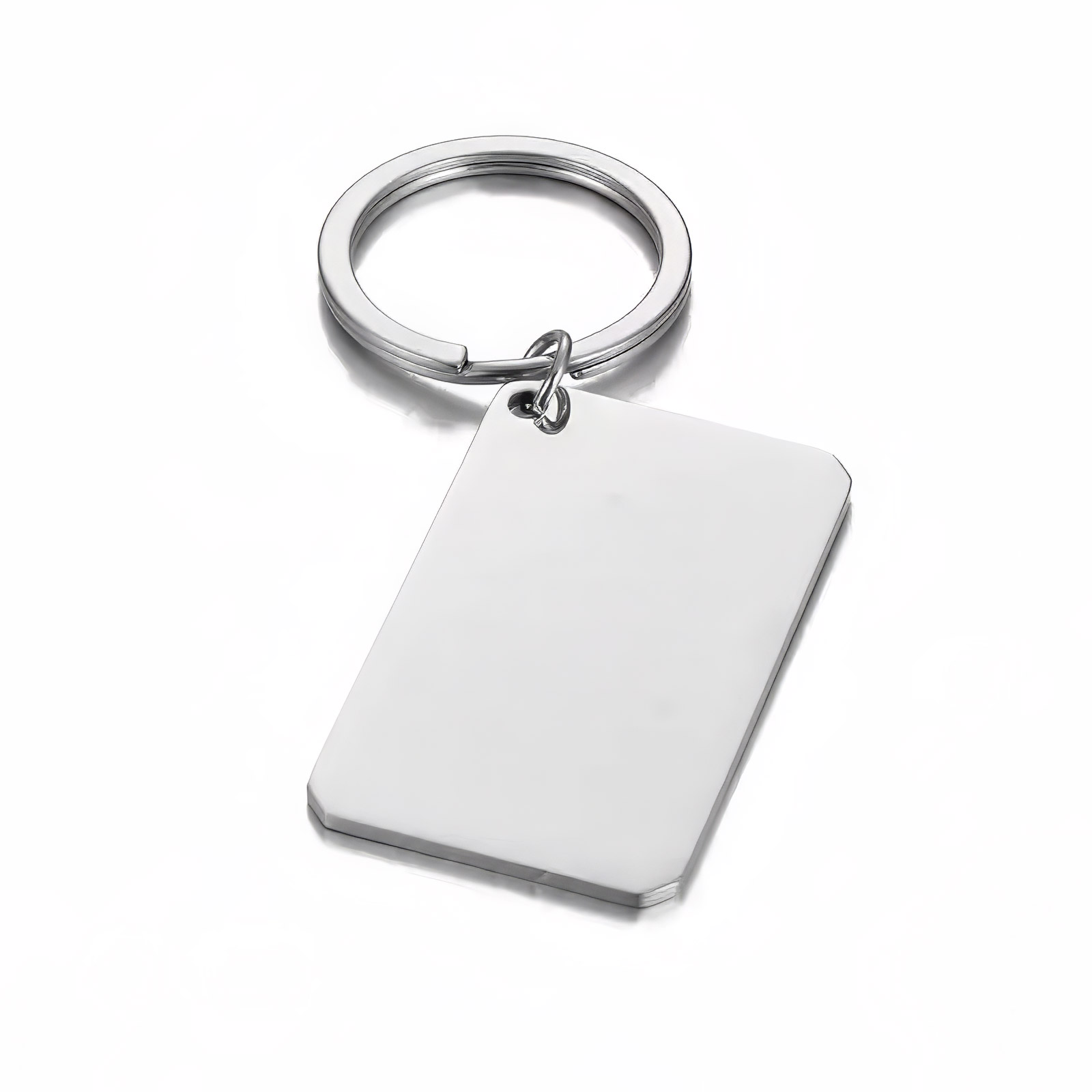 Edelstahl Schlüsselanhänger Rohling 30x50 mm Silber – Blanko Gravur Tag DIY