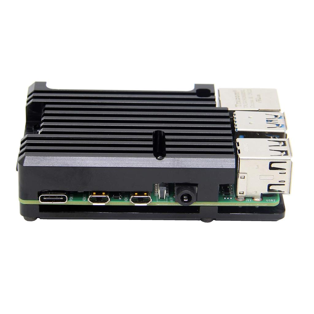 Armor Aluminium Gehäuse (Schwarz) für Raspberry Pi 4B