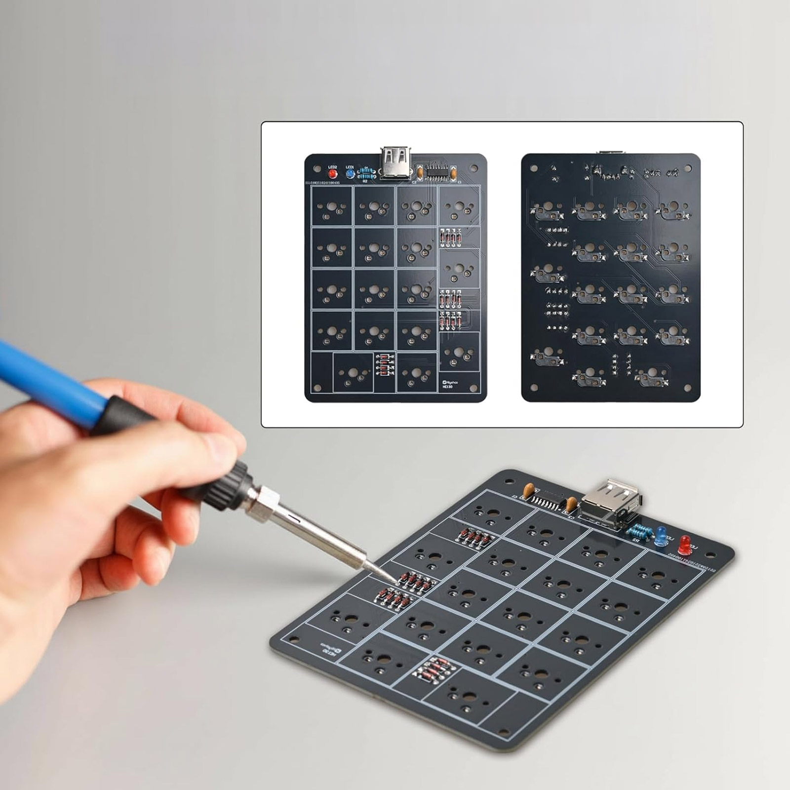 DIY USB Nummernblock Bausatz mit 17 mechanischen Tasten