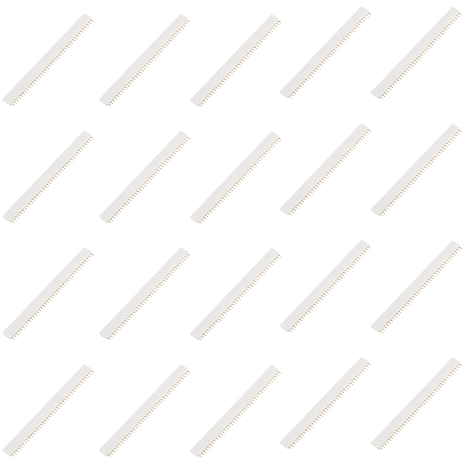 20x Buchsenleiste 40-polig 2,54mm weiß