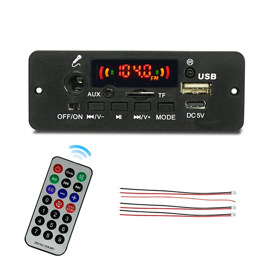 2*5W Bluetooth Verstärker 12V MP3 Decoder Auto Musikplayer FM Radio