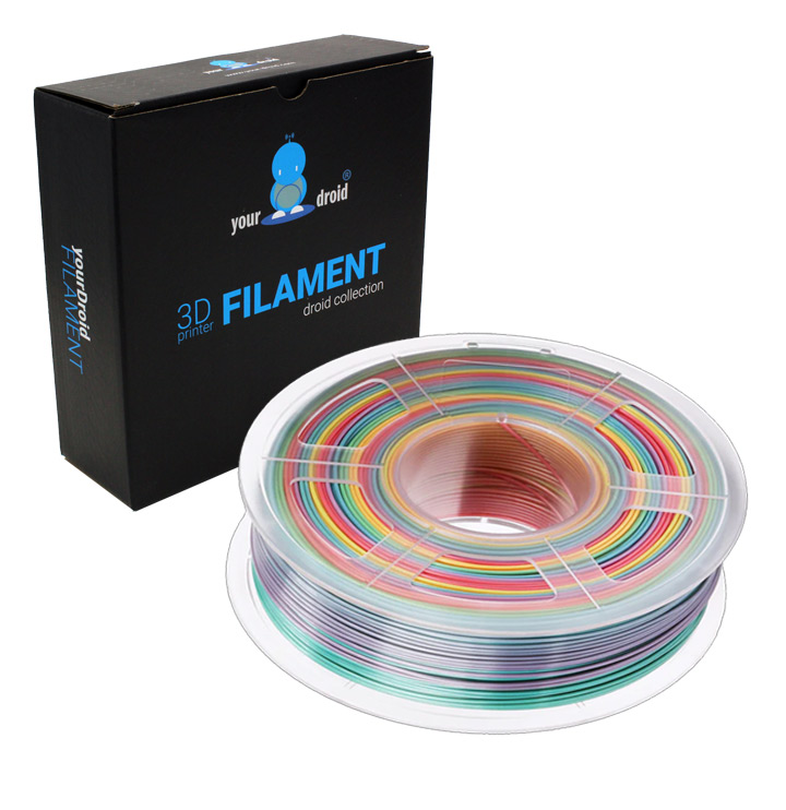 yourDroid PLA Filament Regenbogen 1.75 mm 1kg