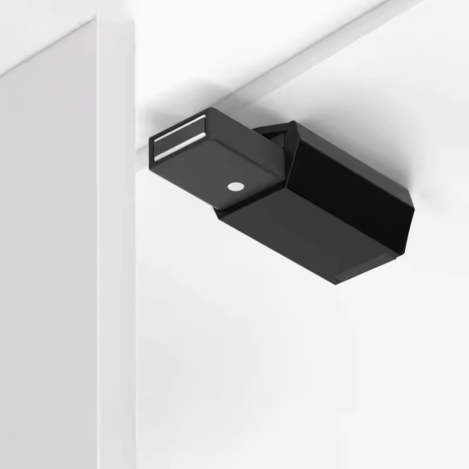 Push-to-Open Türöffner Schwarz– Magnetischer Drucköffner für Türen bis 125 kg