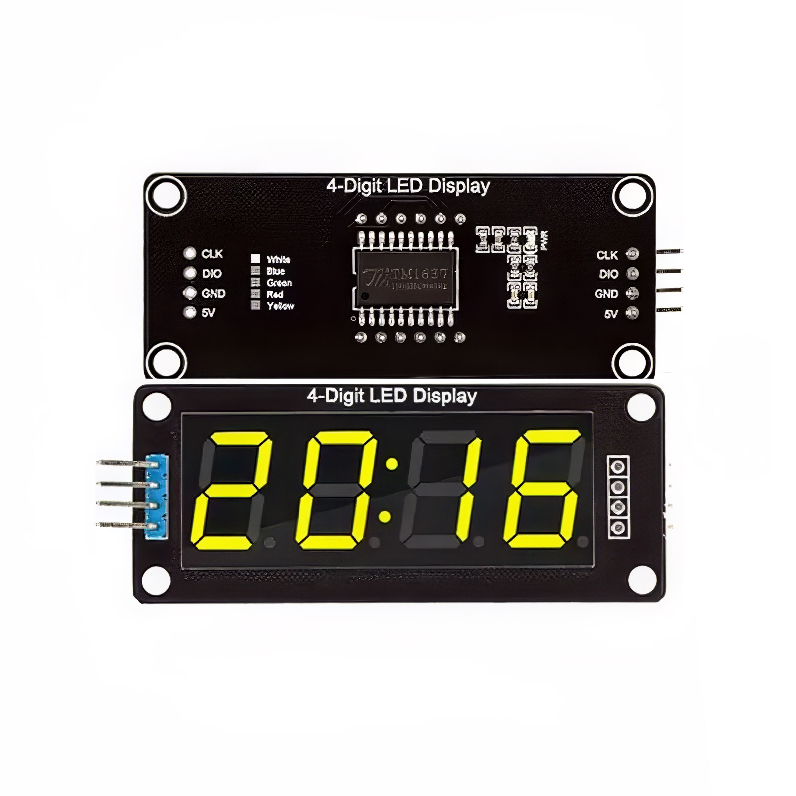 TM1637 7-Segment Display Modul 4-stellig gelb