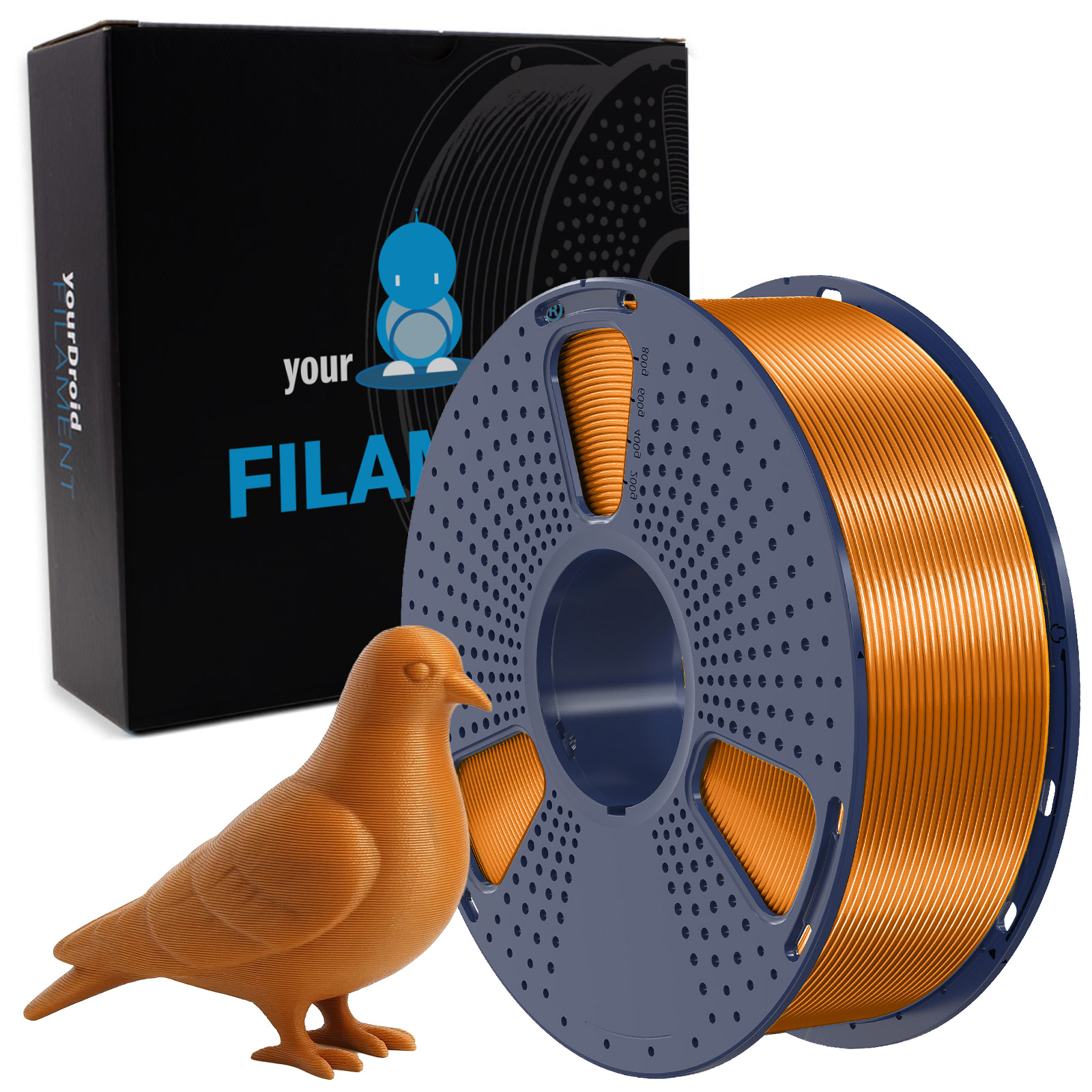 yourDroid BioSilk PLA PLUS Filament Messing 1.75mm 1kg