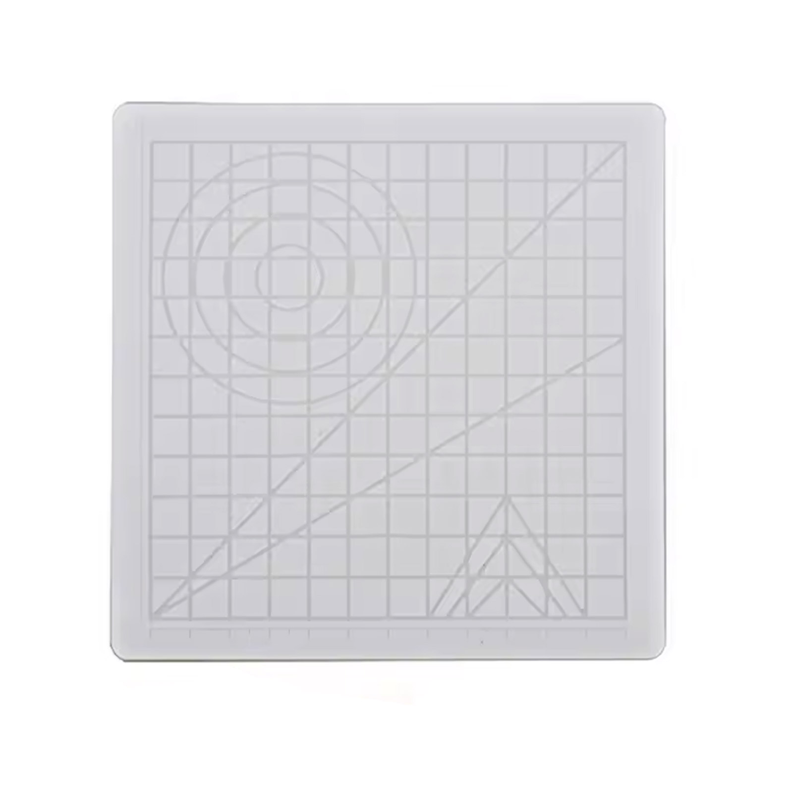 3D-Druckstift Matte Unterlage Design Pad mit geometrischen Formen 177x177mm Grau
