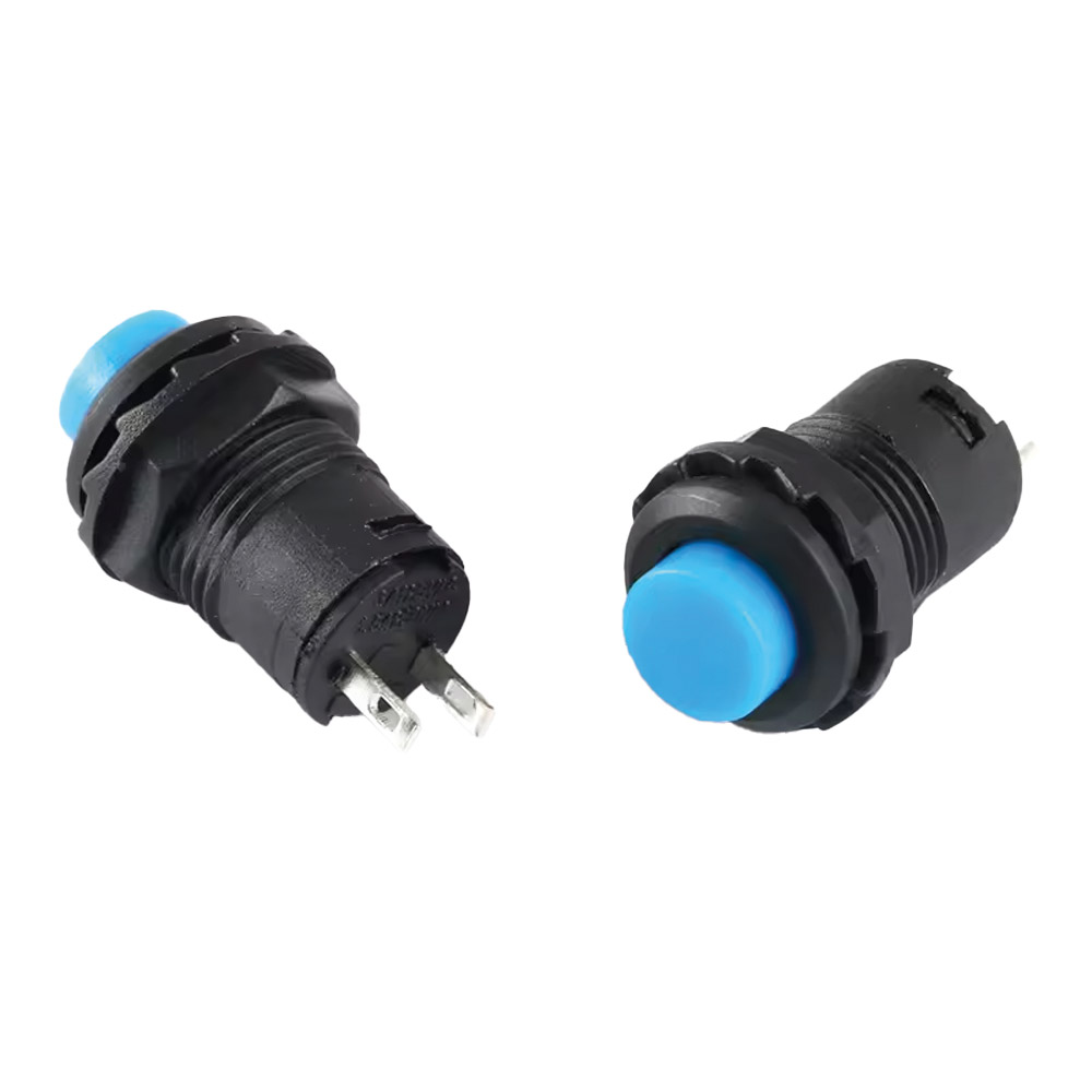 5x Druckschalter selbstsichernd 12mm DS-428 Blau