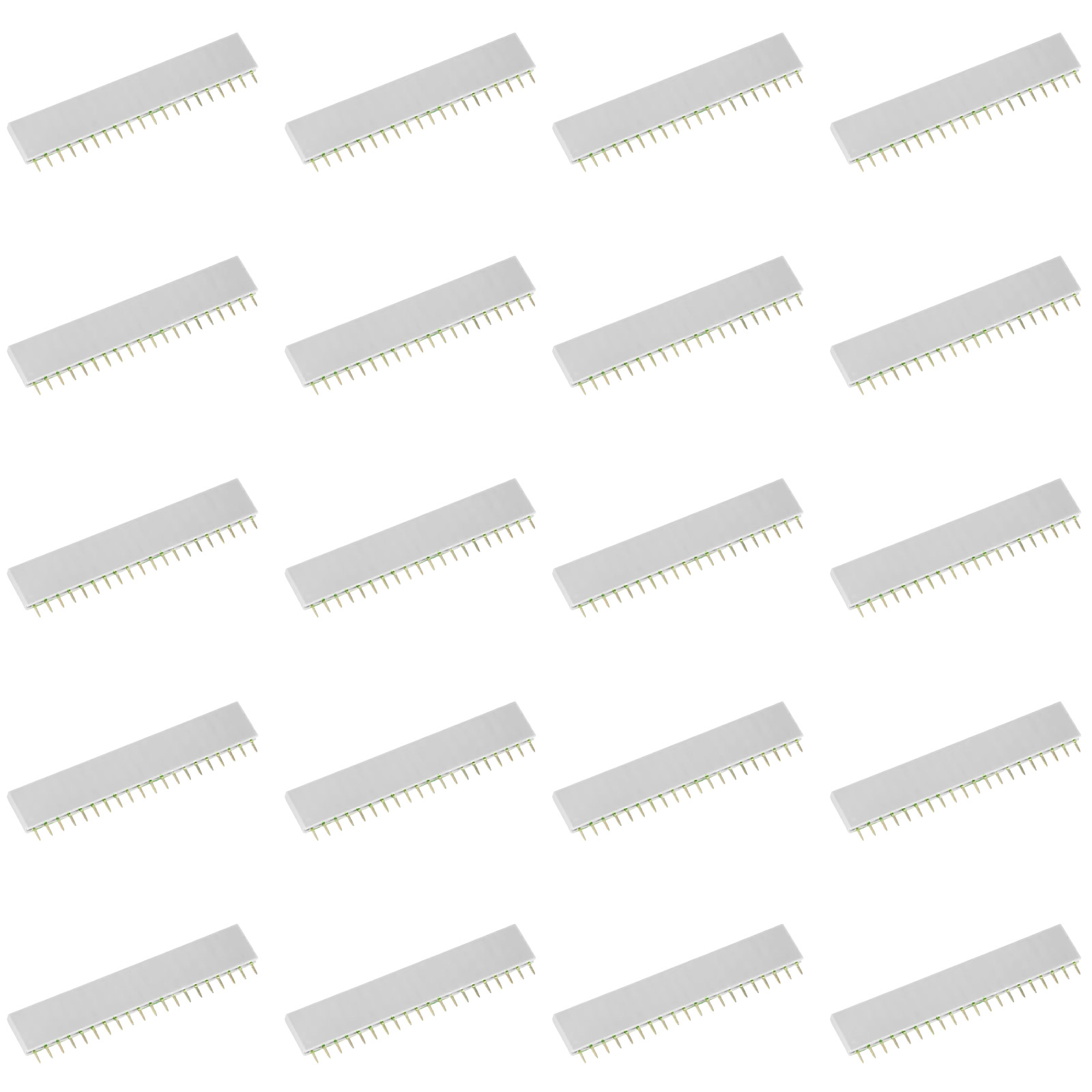 20x Buchsenleiste 20-polig 2,54mm weiß