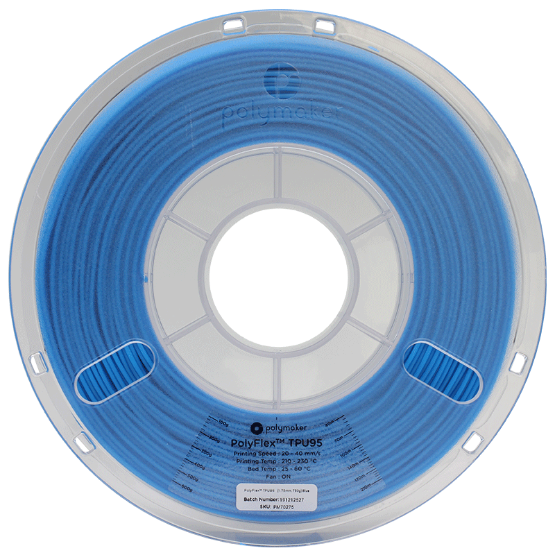 Polymaker PolyFlex TPU95 Filament Blau 1.75mm 750g