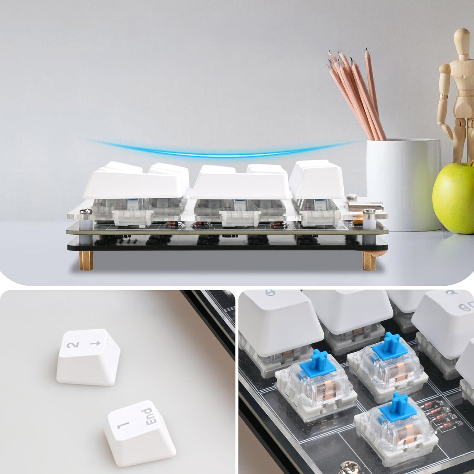 DIY USB Nummernblock Bausatz mit 17 mechanischen Tasten