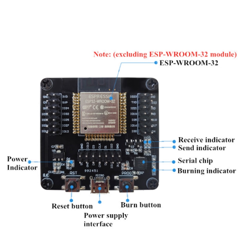 Programmer ESP-WROOM-32 ESP32 Downloader Debugger USB TTL