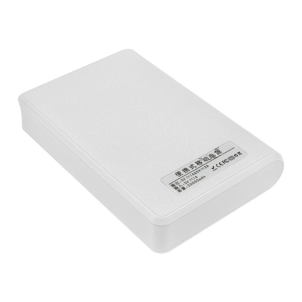 Power Bank Gehäuse 20.000mAh Weiß für 4x 18650 Lithiumbatterien