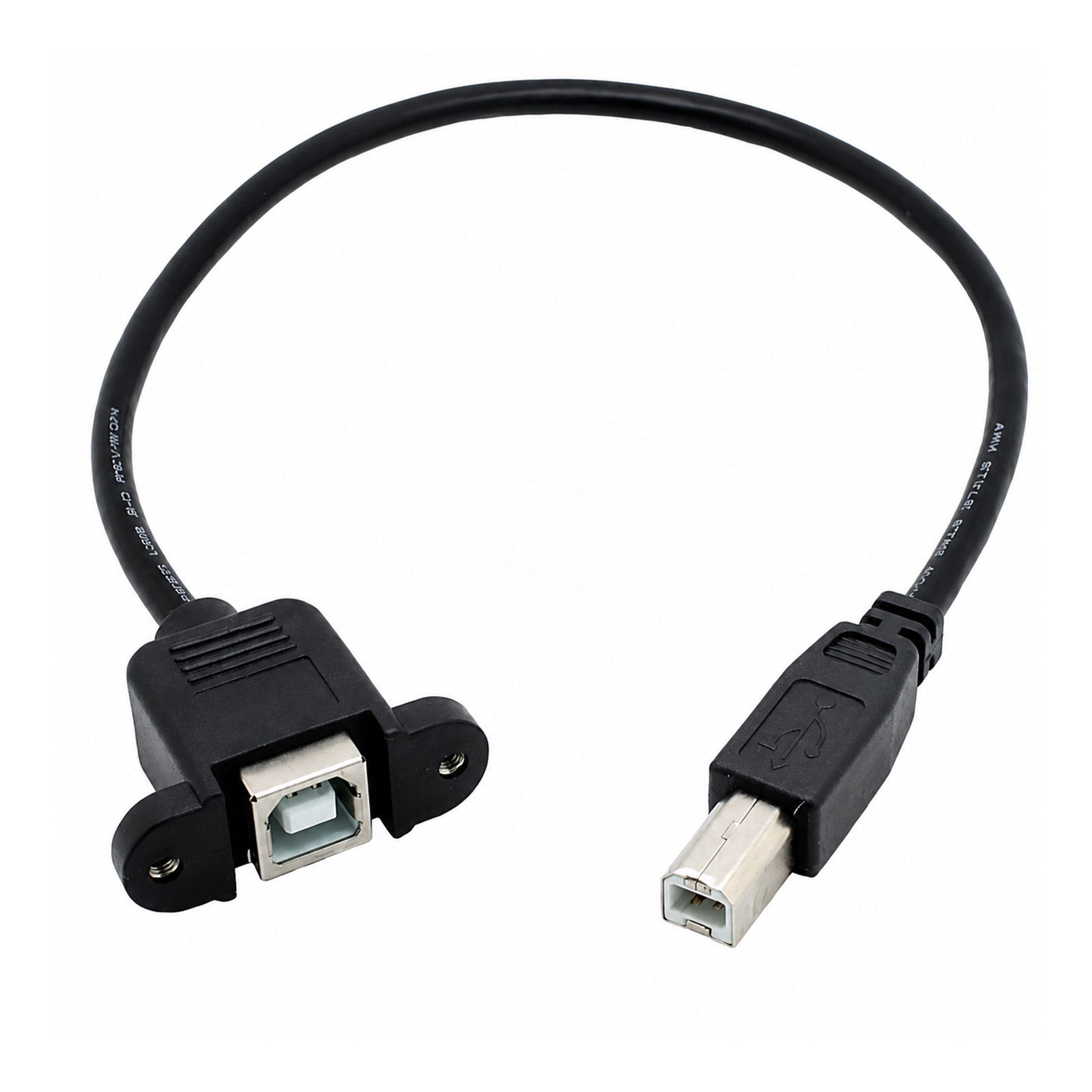 USB 2.0 B Stecker auf USB B Buchse Panel Mount 30 cm