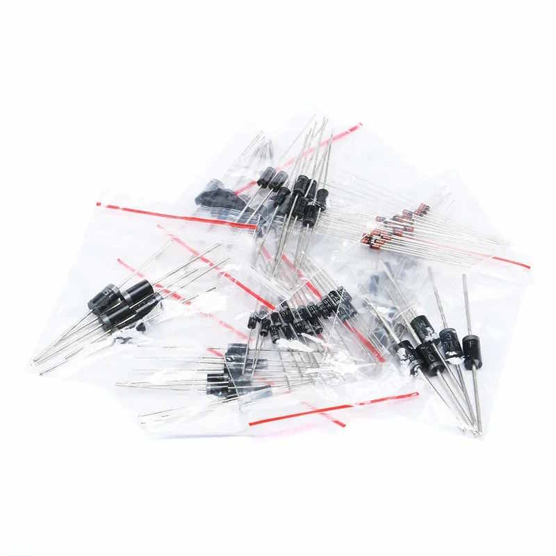 Schottky Diode Sortiment 100 Stück 1N4148 1N4007 1N5819 1N5399 1N5408 1N5822 fr107 fr207