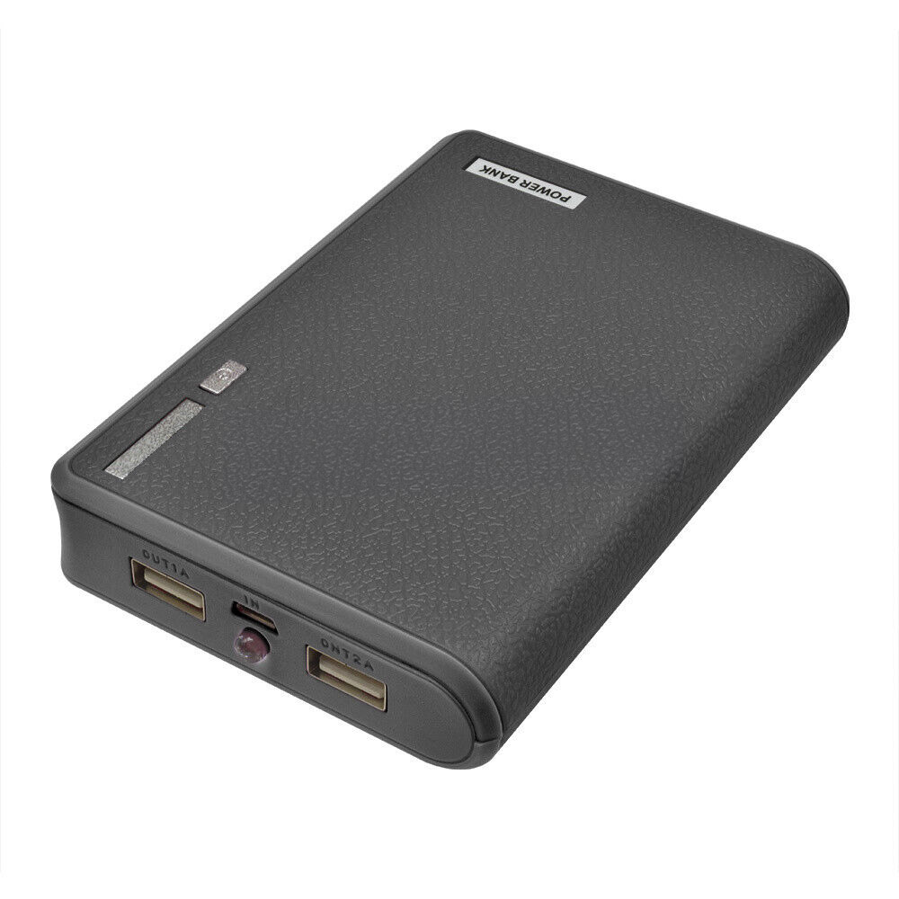 Power Bank Gehäuse 20.000mAh Schwarz für 4x 18650 Lithiumbatterien