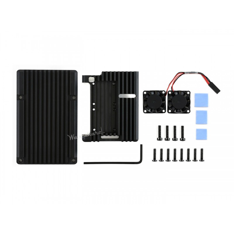 Raspberry Pi 4 Alu Gehäuse mit Dual Lüfter