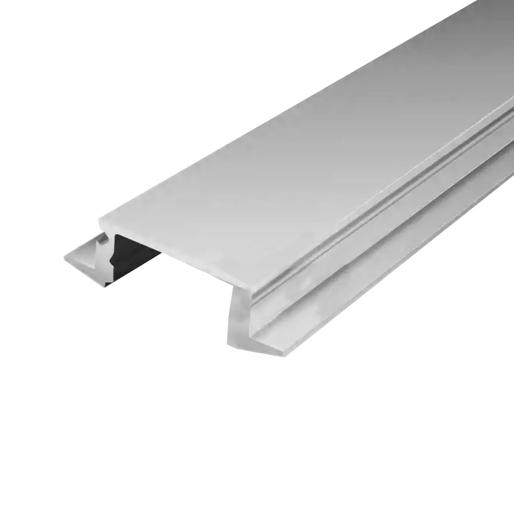 LED Aluminium Profil Schiene flach 17x7mm mit Abdeckung (Silber)