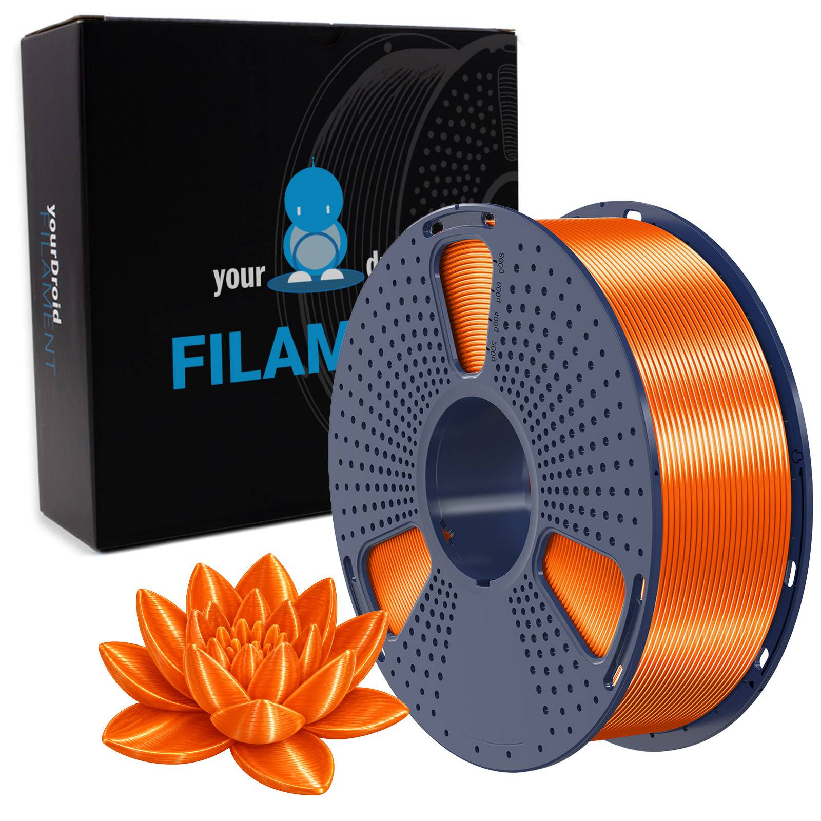 yourDroid BioSilk PLA PLUS Filament Orange 1.75mm 1kg