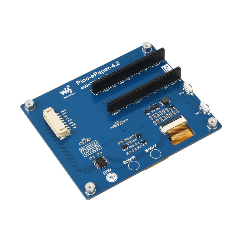 Waveshare 4.2" E-Paper Display Modul für Raspberry Pi Pico, 400×300