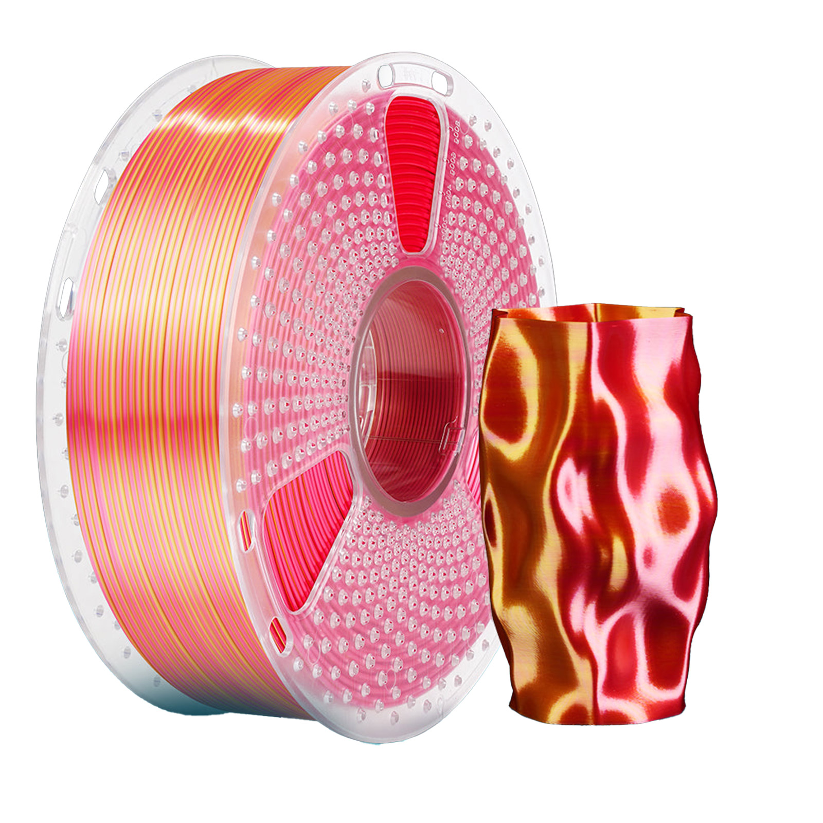 yourDroid DualColor Biosilk PLA+ Filament Rot/Gold 1.75mm 1kg