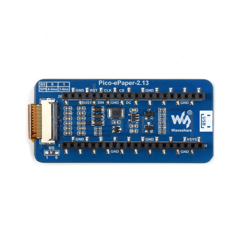 Waveshare 2.13" E-Paper Display Modul (B) für Raspberry Pi Pico 3-farbig
