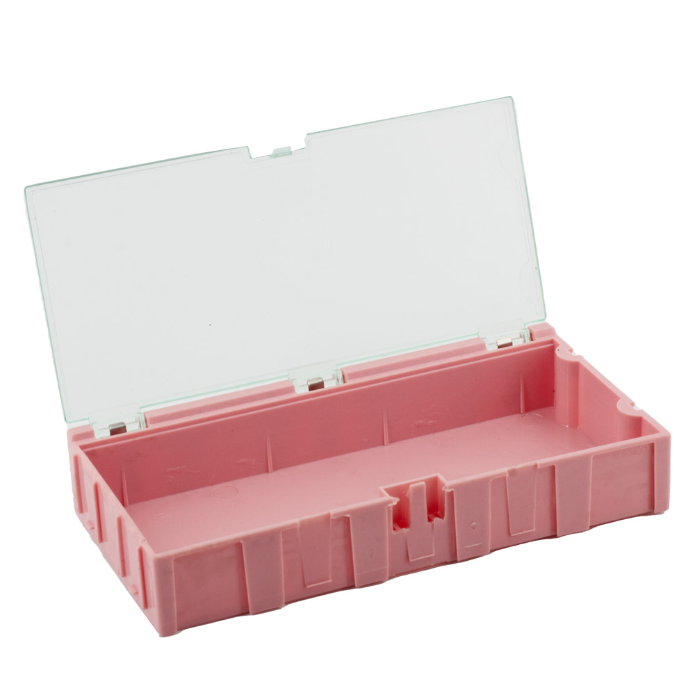 Leer Container Box 4 für SMD Bauelemente - pink